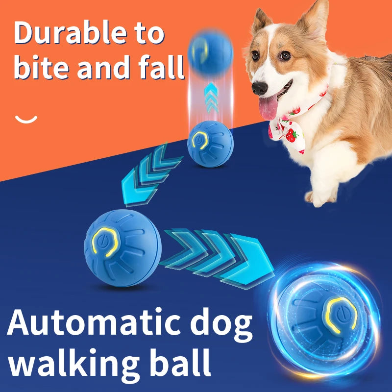 Smart Dog Toy Ball: Electronic Interactive Pet Toy - USB Automatic Moving & Bouncing Ball for Puppies - Perfect Birthday Gift.